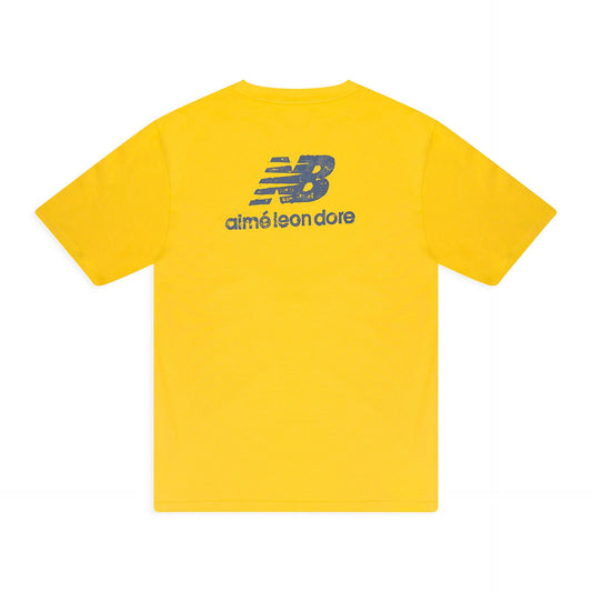 YELLOW NEW BALANCE GARMENT DYED T-SHIRT