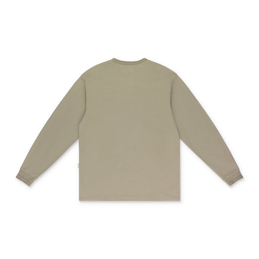 TAN POINTELLE LONG-SLEEVE T-SHIRT