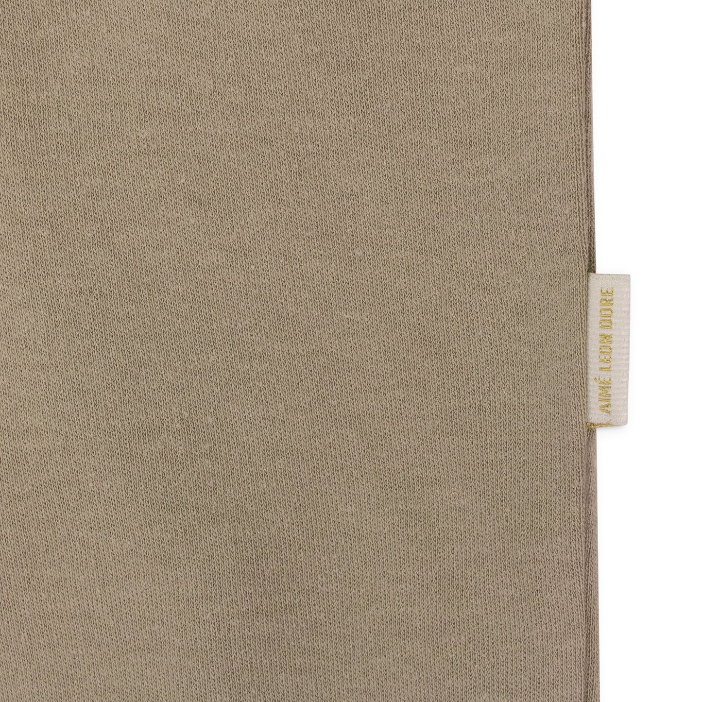 TAN POINTELLE LONG-SLEEVE T-SHIRT