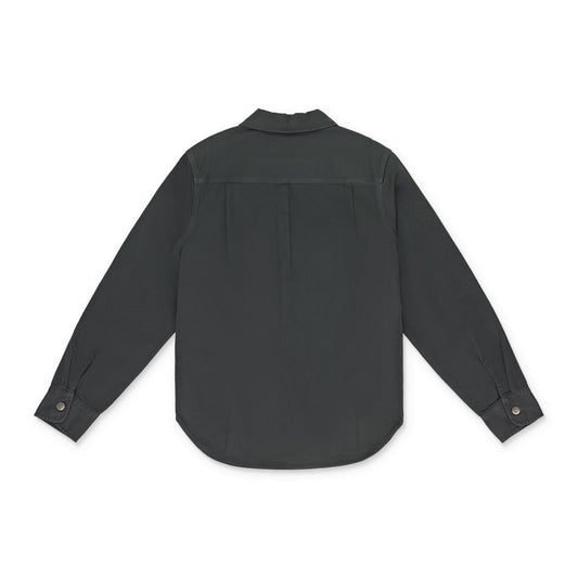 GRAY TWILL WORK BUTTON-DOWN SHIRT