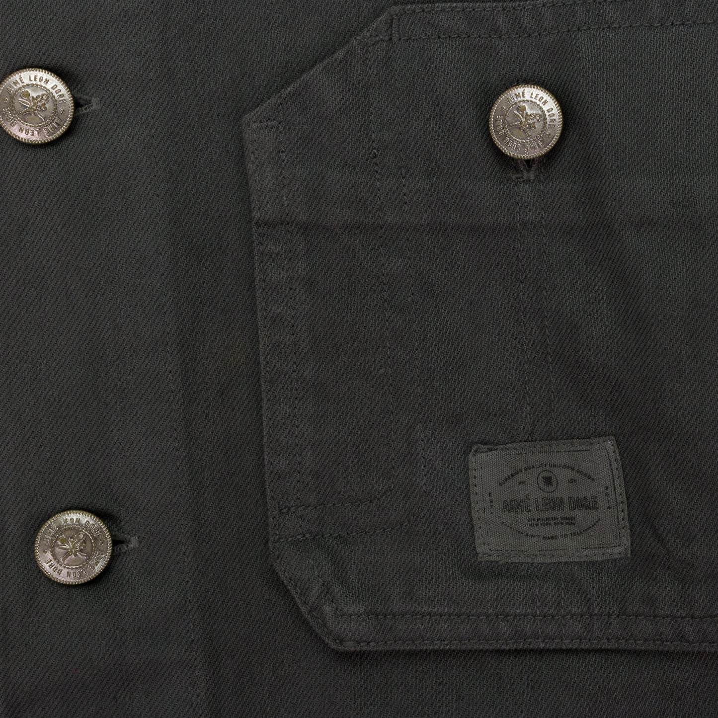 GRAY TWILL WORK BUTTON-DOWN SHIRT