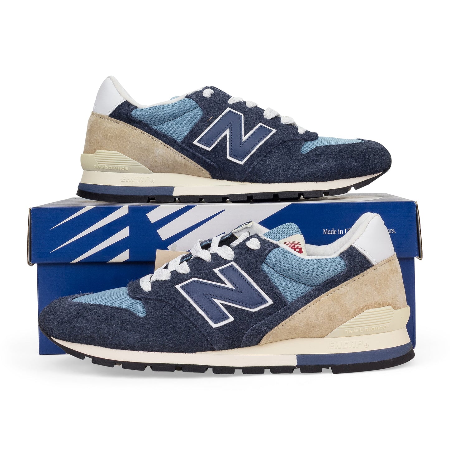 NAVY NEW BALANCE MADE IN USA 996 SNEAKERS
