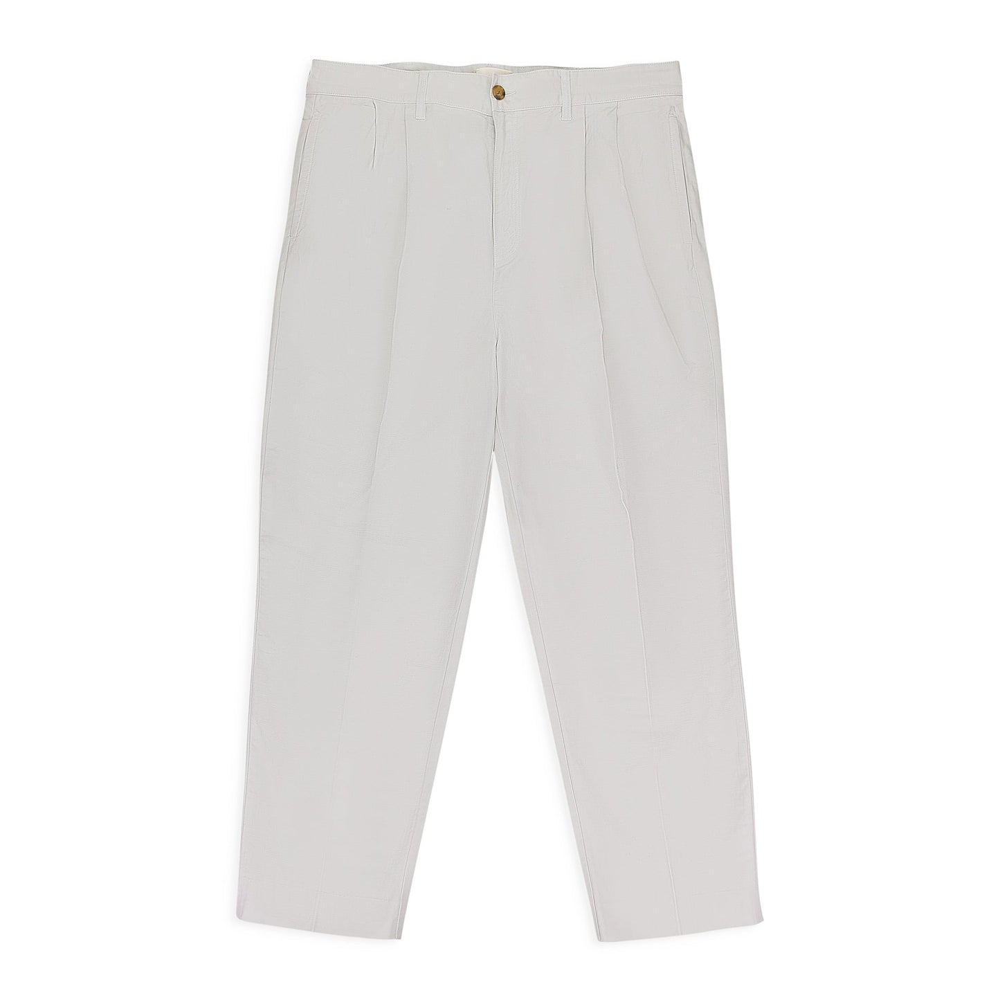 OFF-WHITE DOUBLE PLEATED TROUSERS