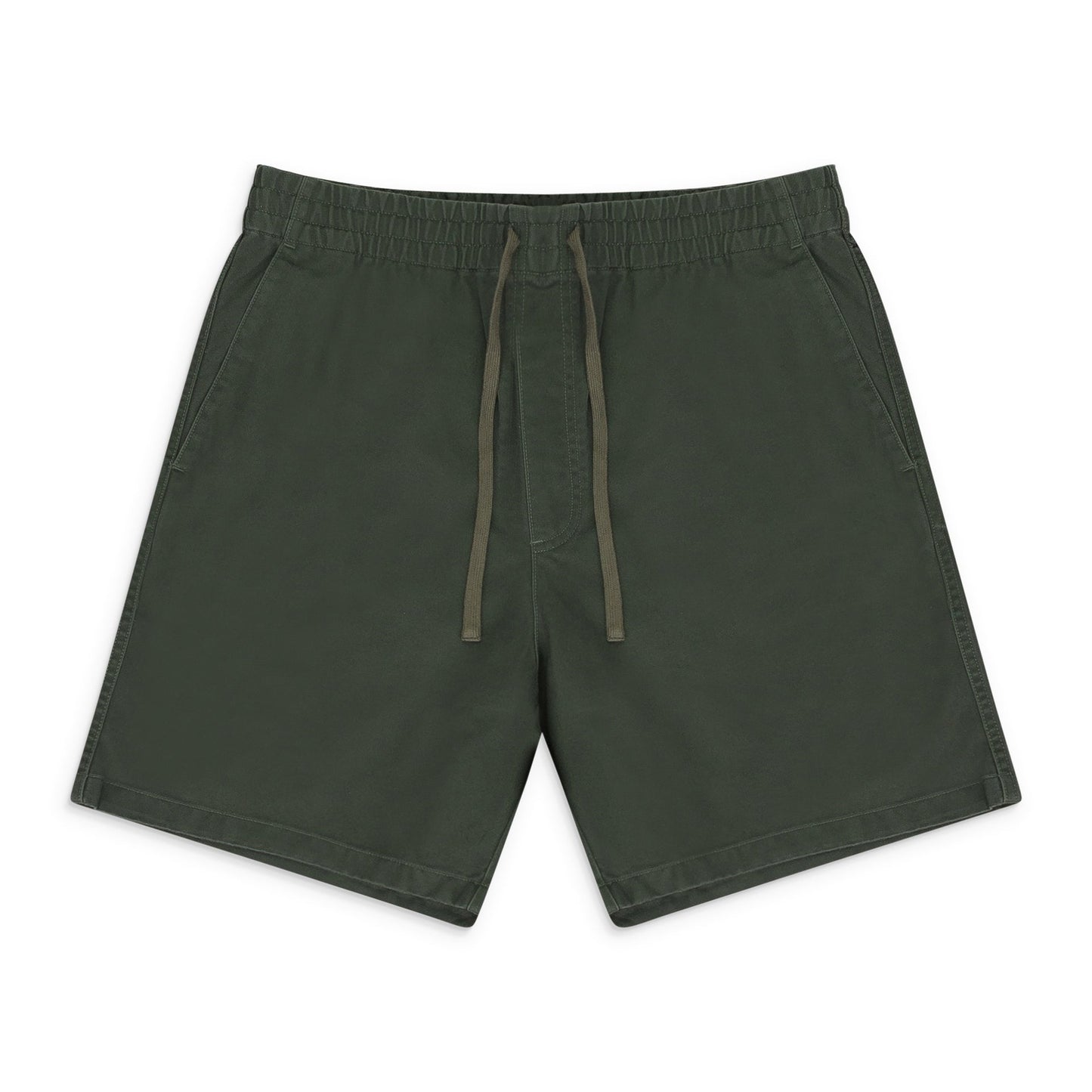 GREEN DRAWSTRING CHINO SHORTS