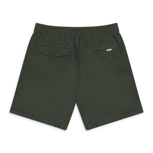 GREEN DRAWSTRING CHINO SHORTS