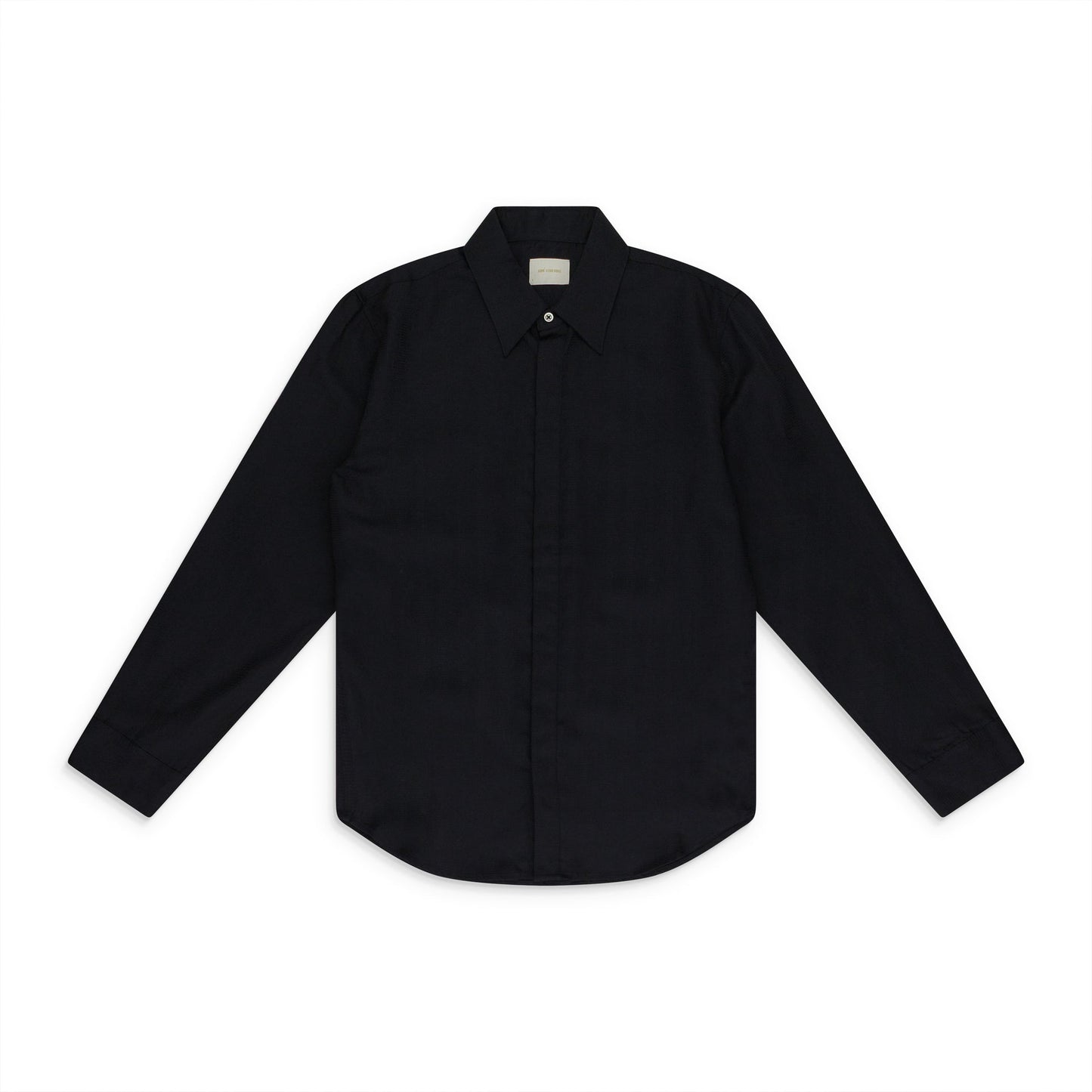 BLACK JACQUARD DICE BUTTON-DOWN SHIRT