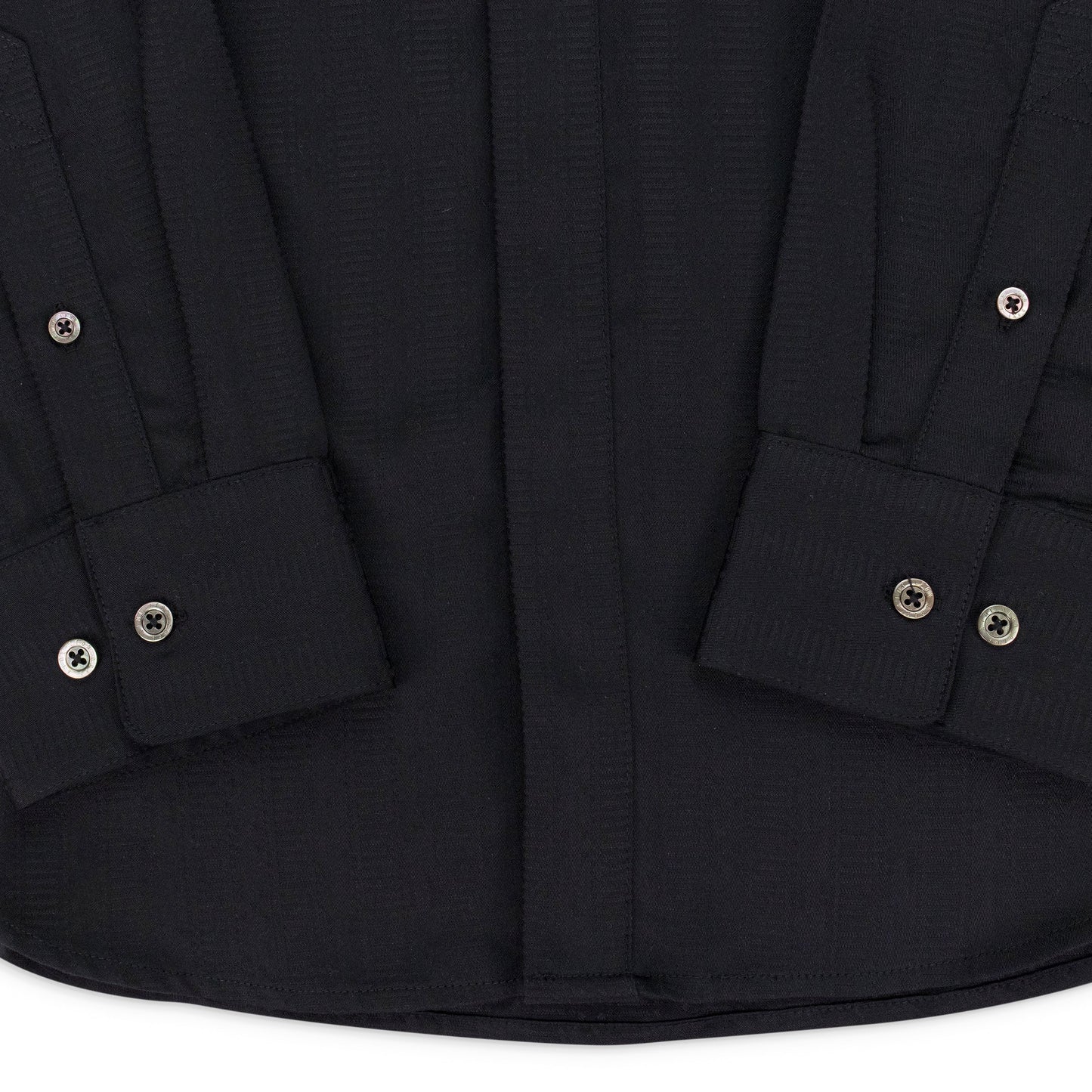 BLACK JACQUARD DICE BUTTON-DOWN SHIRT