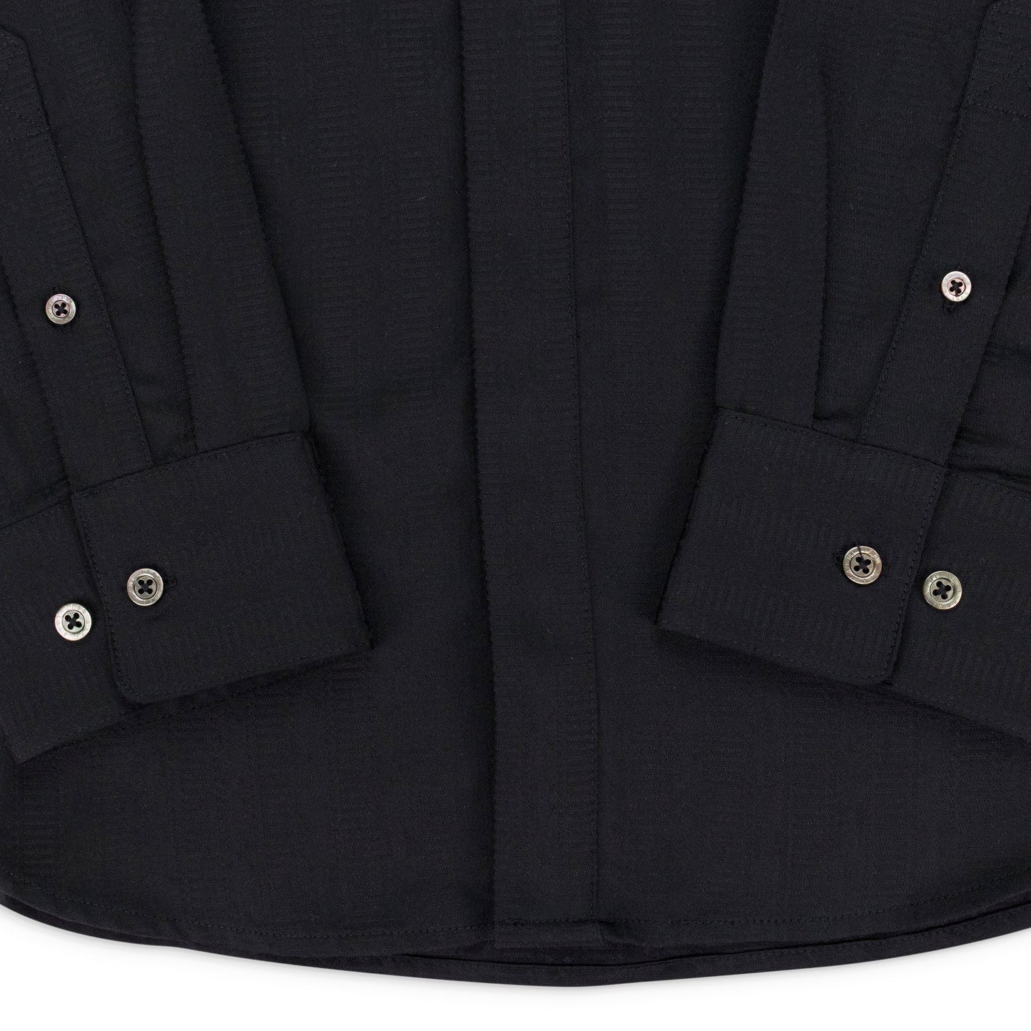 BLACK JACQUARD DICE BUTTON-DOWN SHIRT