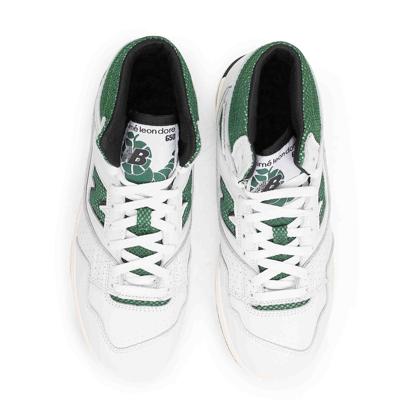 WHITE/GREEN NEW BALANCE 650R SNEAKERS