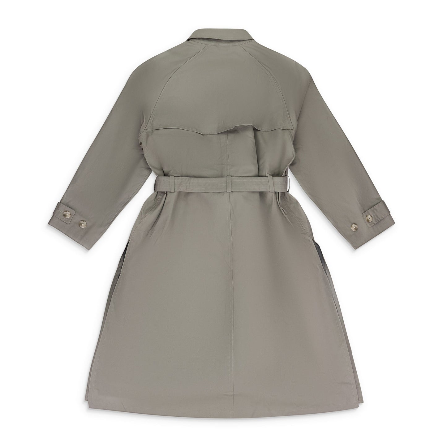 GRAY BELTED TOPCOAT