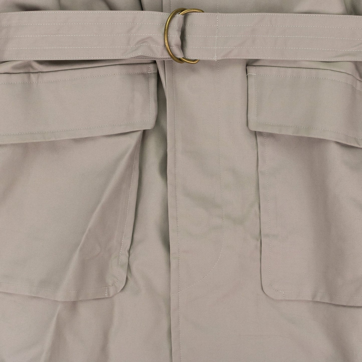 GRAY BELTED TOPCOAT