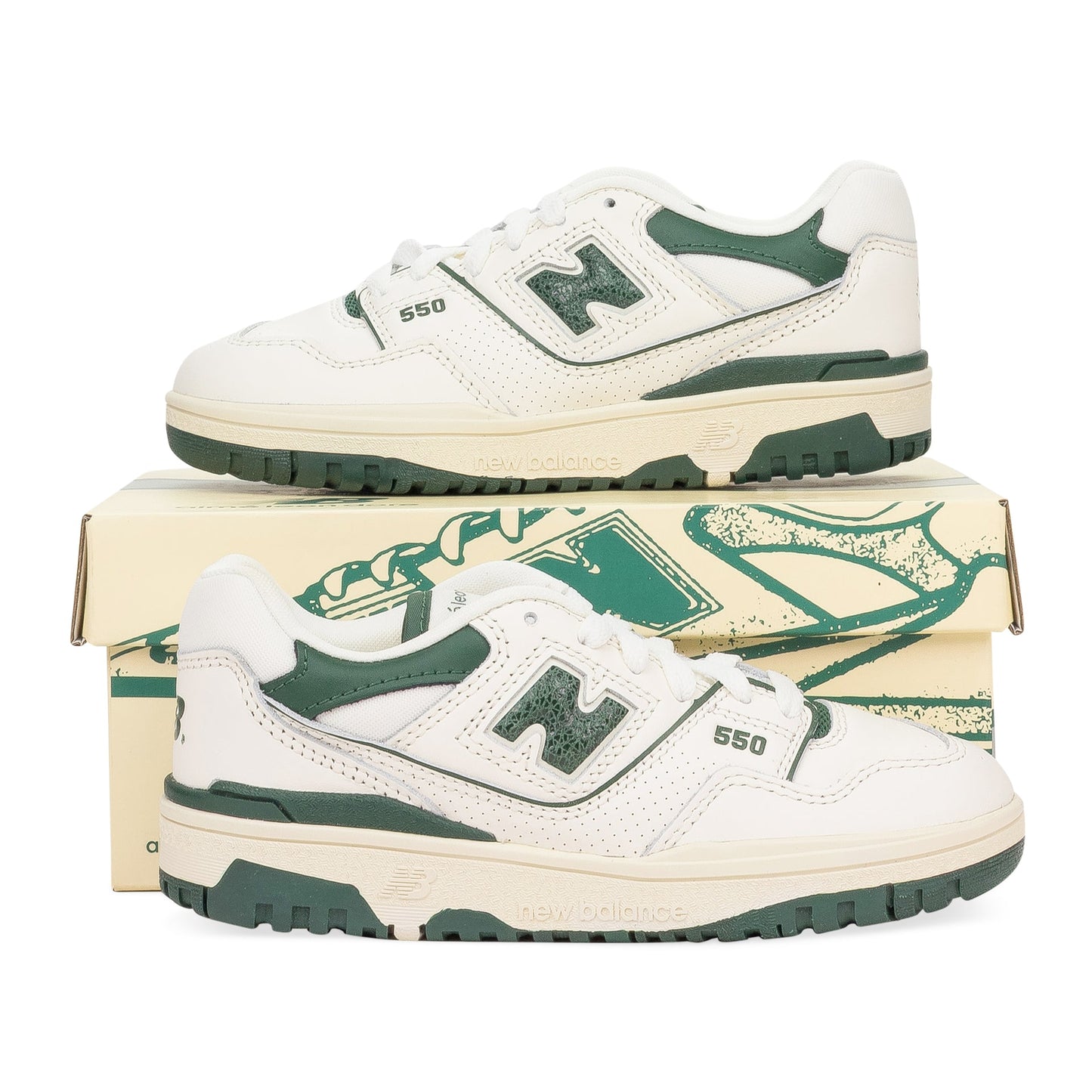 GREEN NB P550 OXFORDS - KIDS SNEAKERS