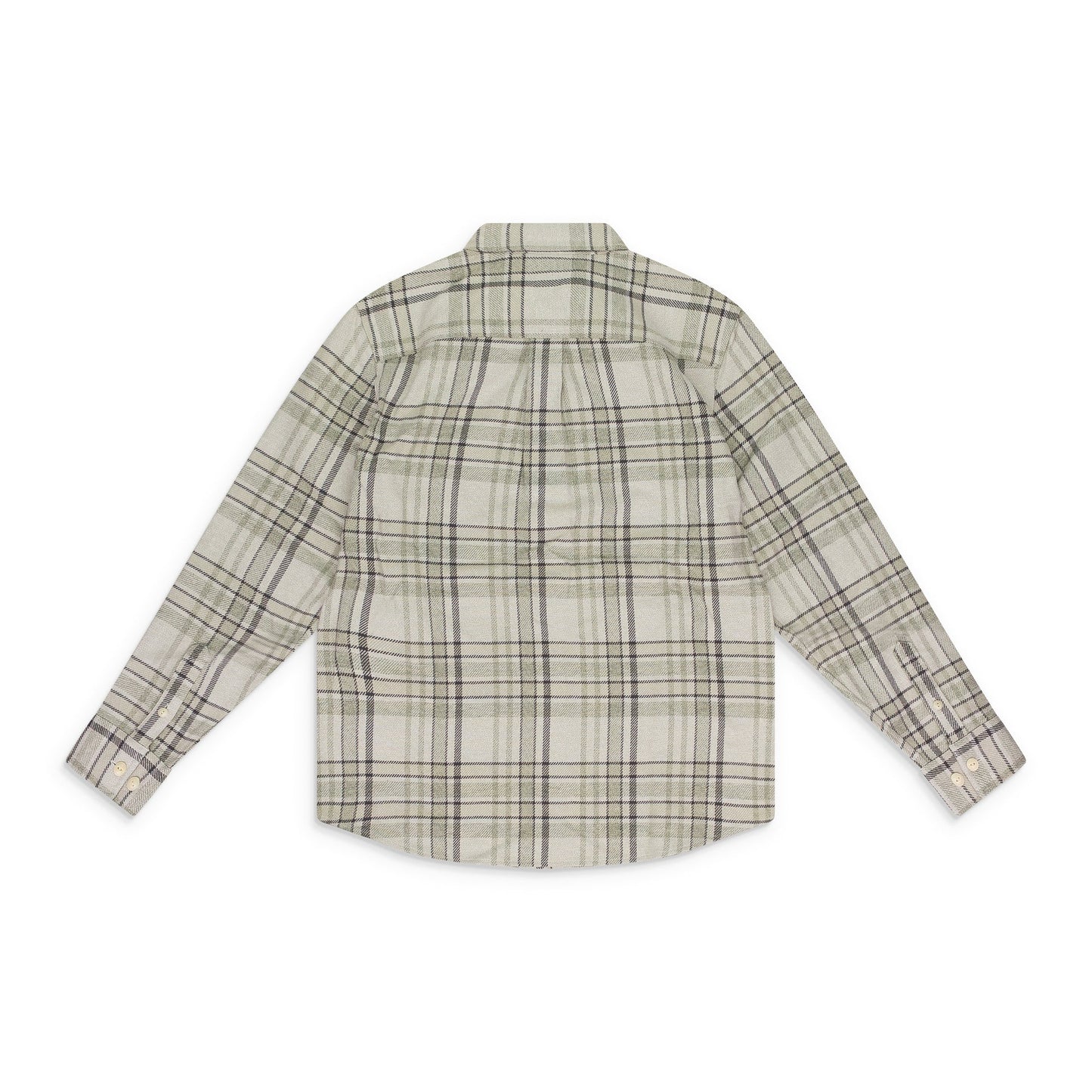 GRAY PLAID COTTON BUTTON-DOWN SHIRT