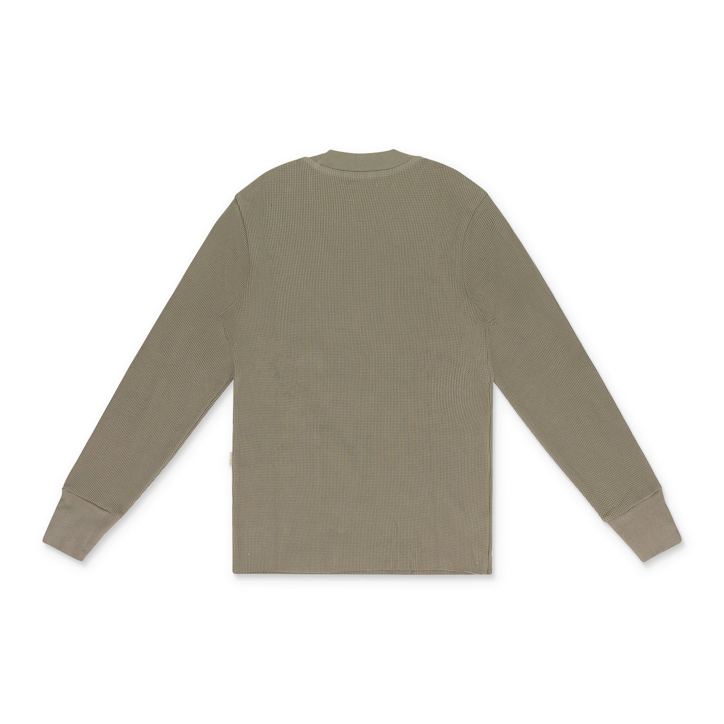 GREEN LONG-SLEEVE WAFFLE THERMAL T-SHIRT