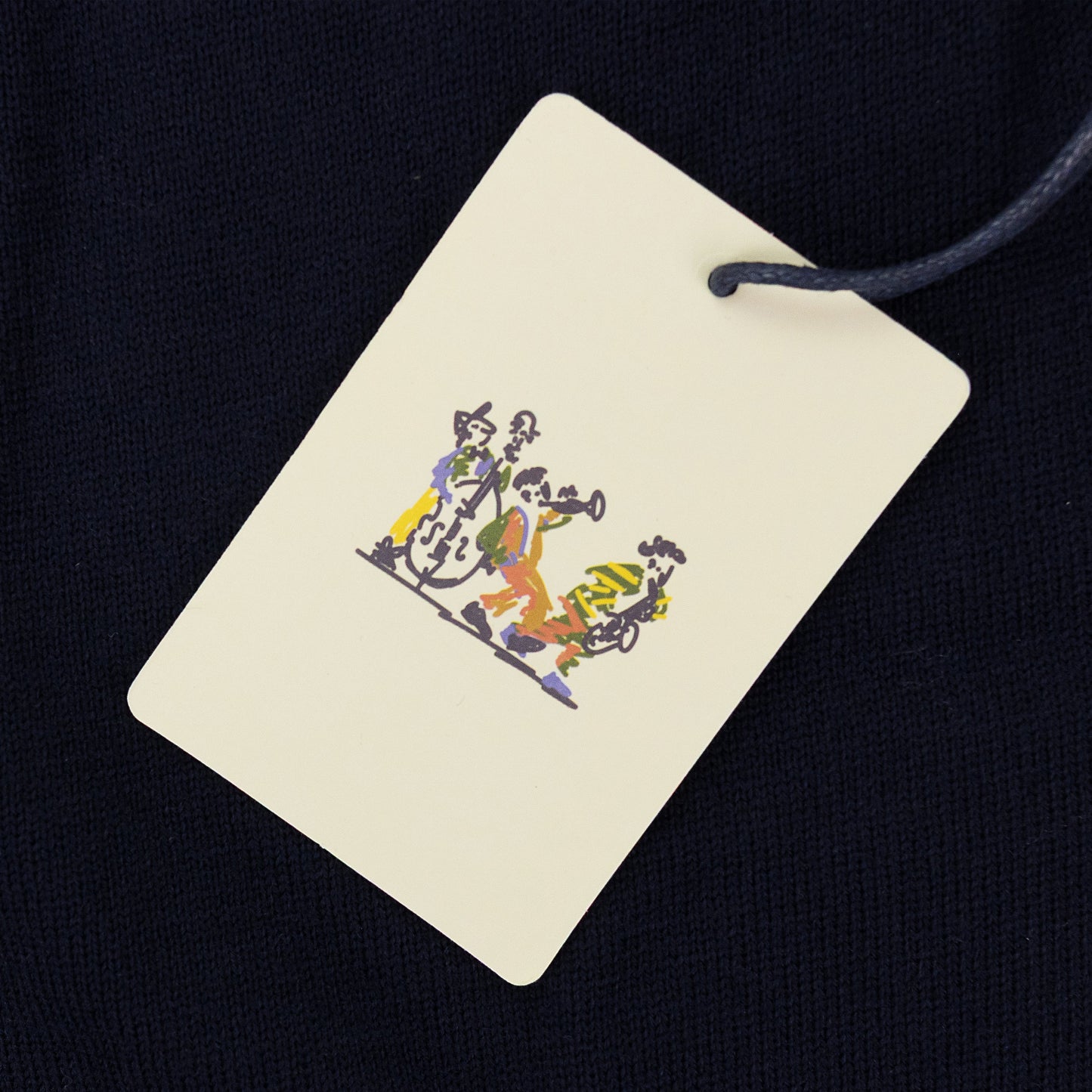 NAVY DRAKE'S INTARSIA KNIT SWEATSHIRT