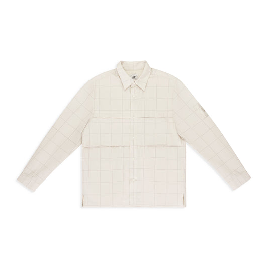 OFF-WHITE NEW BALANCE GRID BUTTON-DOWN SHIRT