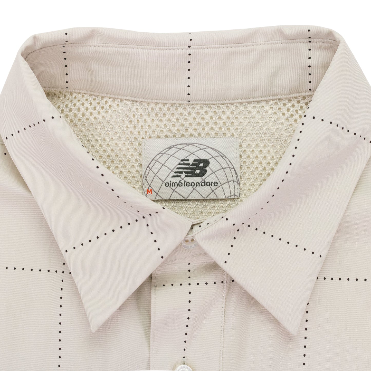 OFF-WHITE NEW BALANCE GRID BUTTON-DOWN SHIRT
