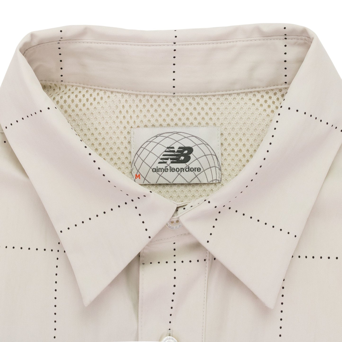 OFF-WHITE NEW BALANCE GRID BUTTON-DOWN SHIRT