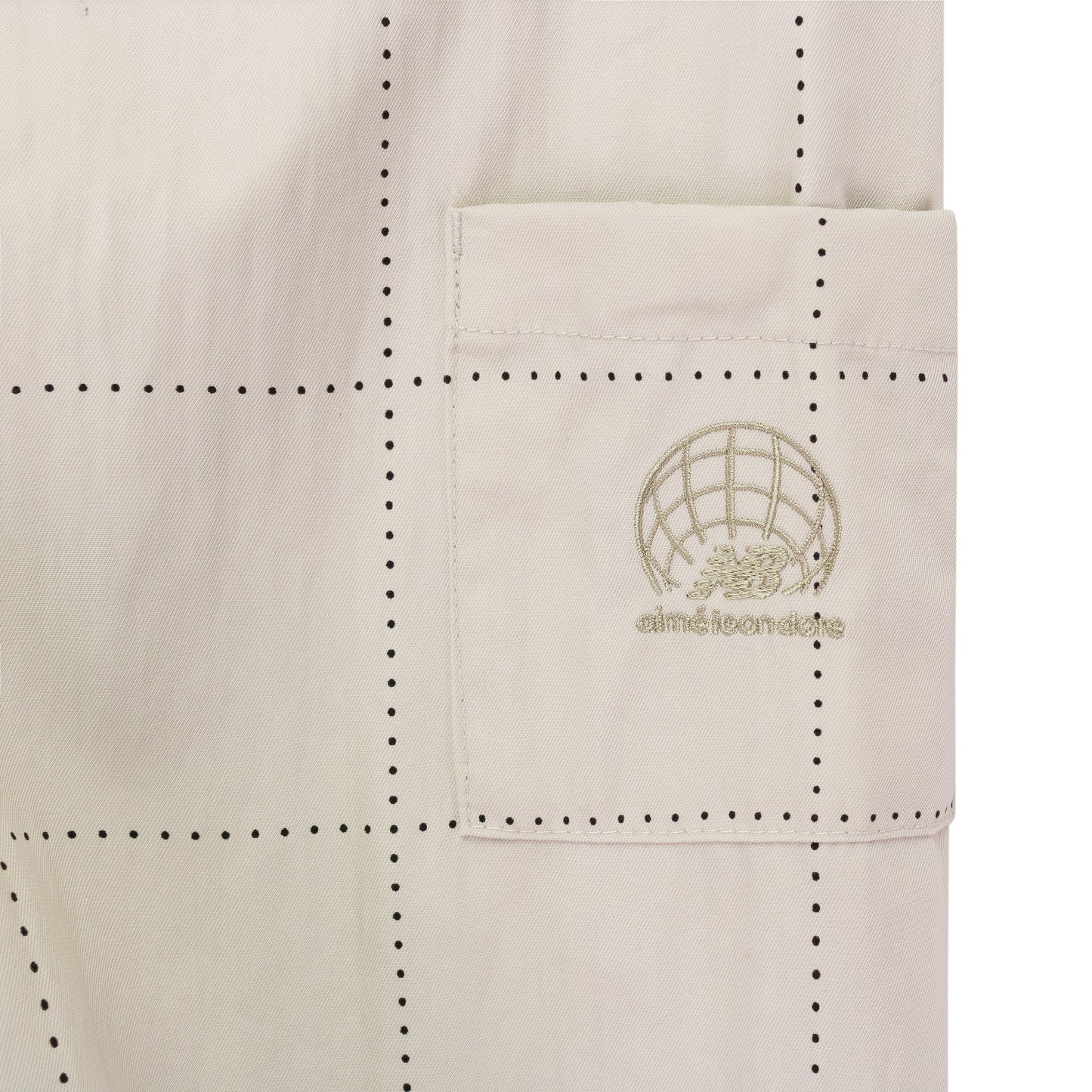OFF-WHITE NEW BALANCE GRID BUTTON-DOWN SHIRT