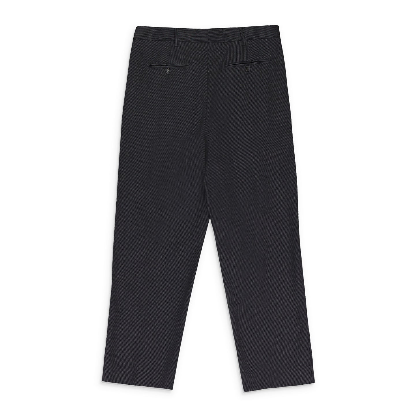 GRAY DOUBLE PLEATED WOOL TROUSERS