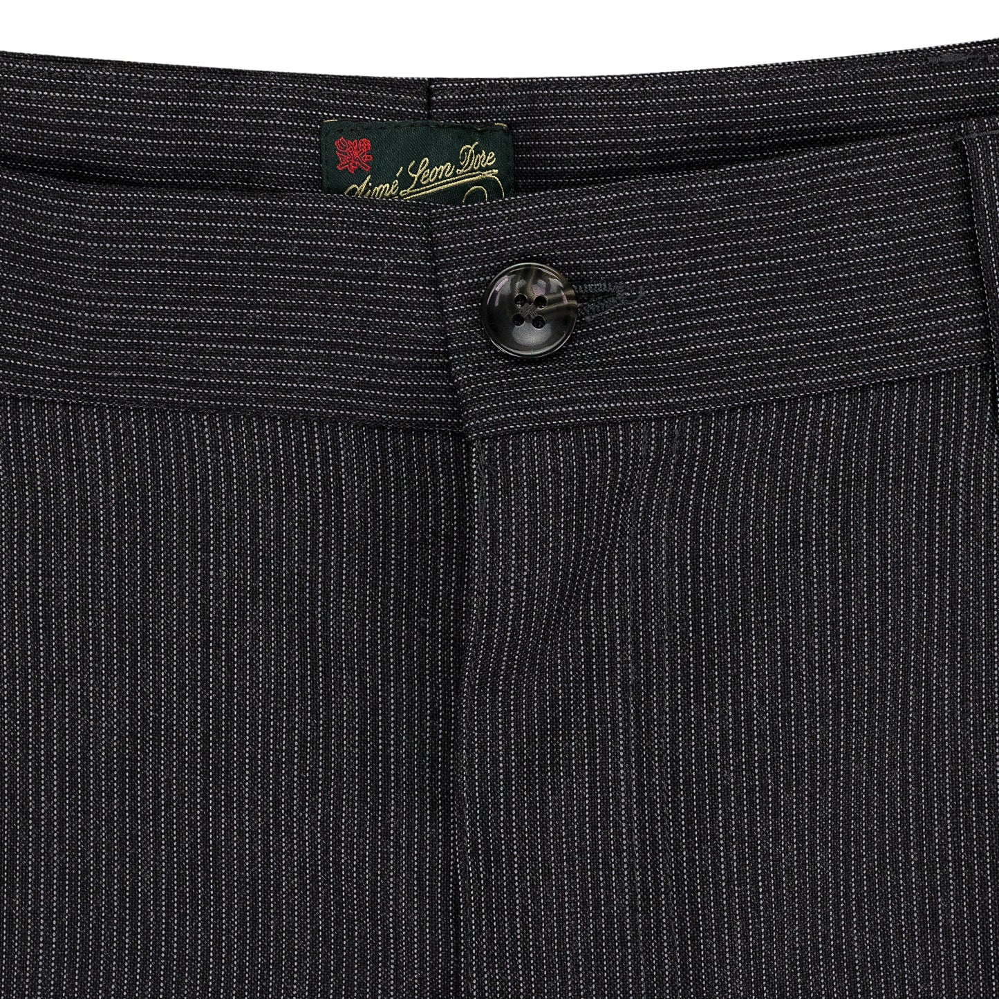 GRAY DOUBLE PLEATED WOOL TROUSERS