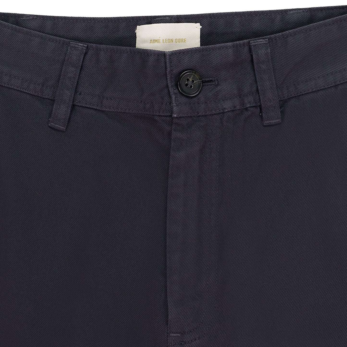 DARK GRAY GARMENT DYED STRAIGHT FIT PANTS