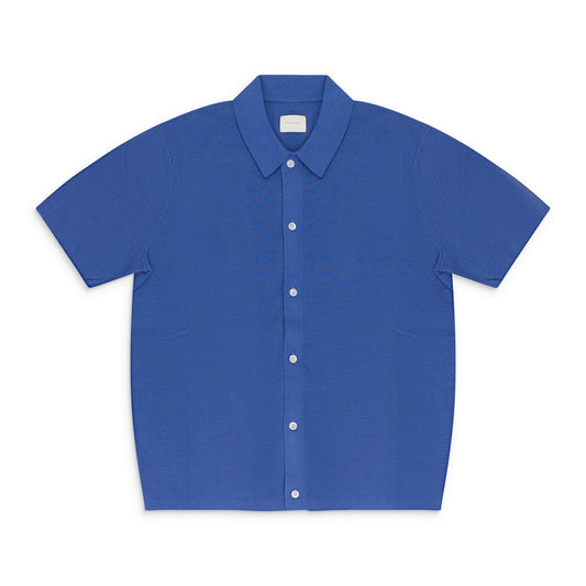 PERIWINKLE FULL BUTTON POLO CARDIGAN