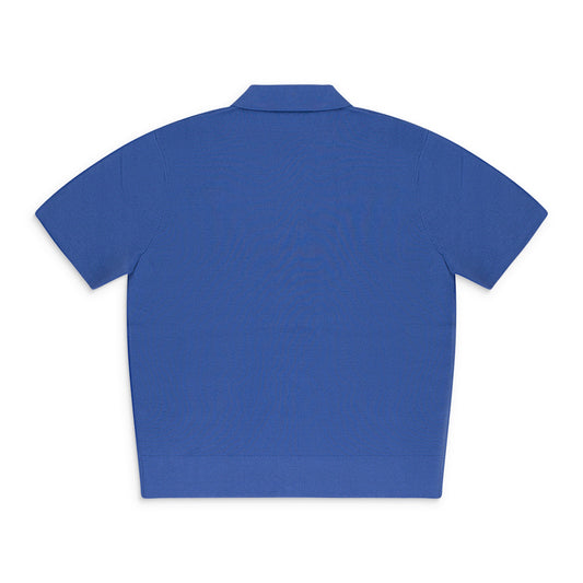 PERIWINKLE FULL BUTTON POLO CARDIGAN