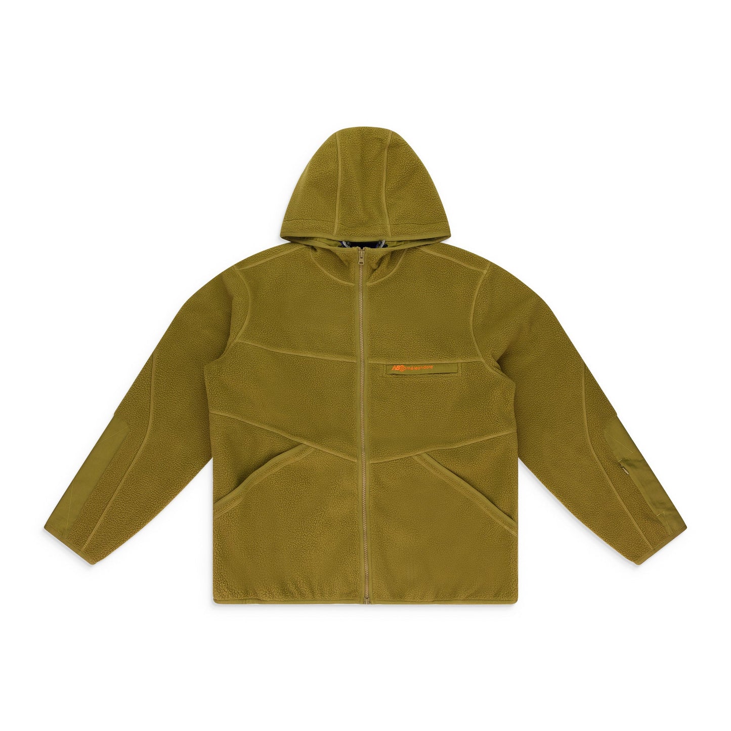 BROWN NEW BALANCE FULL-ZIP FLEECE HOODIE