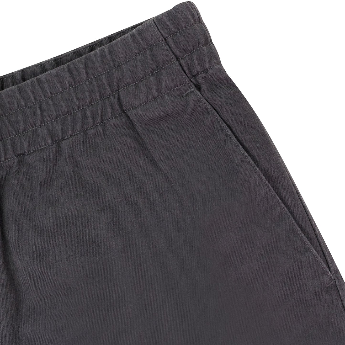 GRAY DRAWSTRING CHINO SHORTS