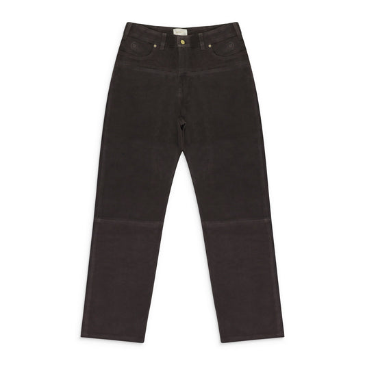 MAROON SUEDE WESTERN PANTS
