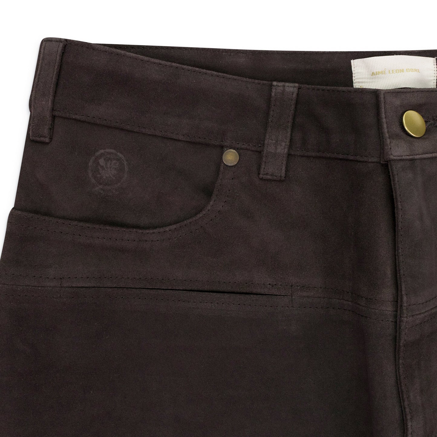 MAROON SUEDE WESTERN PANTS