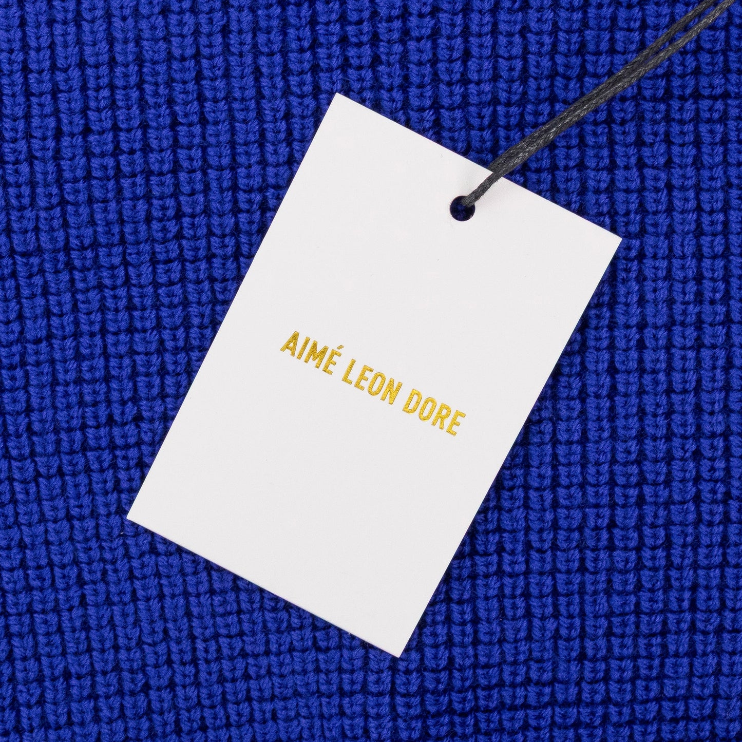 NWT AIME LEON DORE BLUE MERINO WAFFLE CREWNECK SWEATER SIZE XS $325