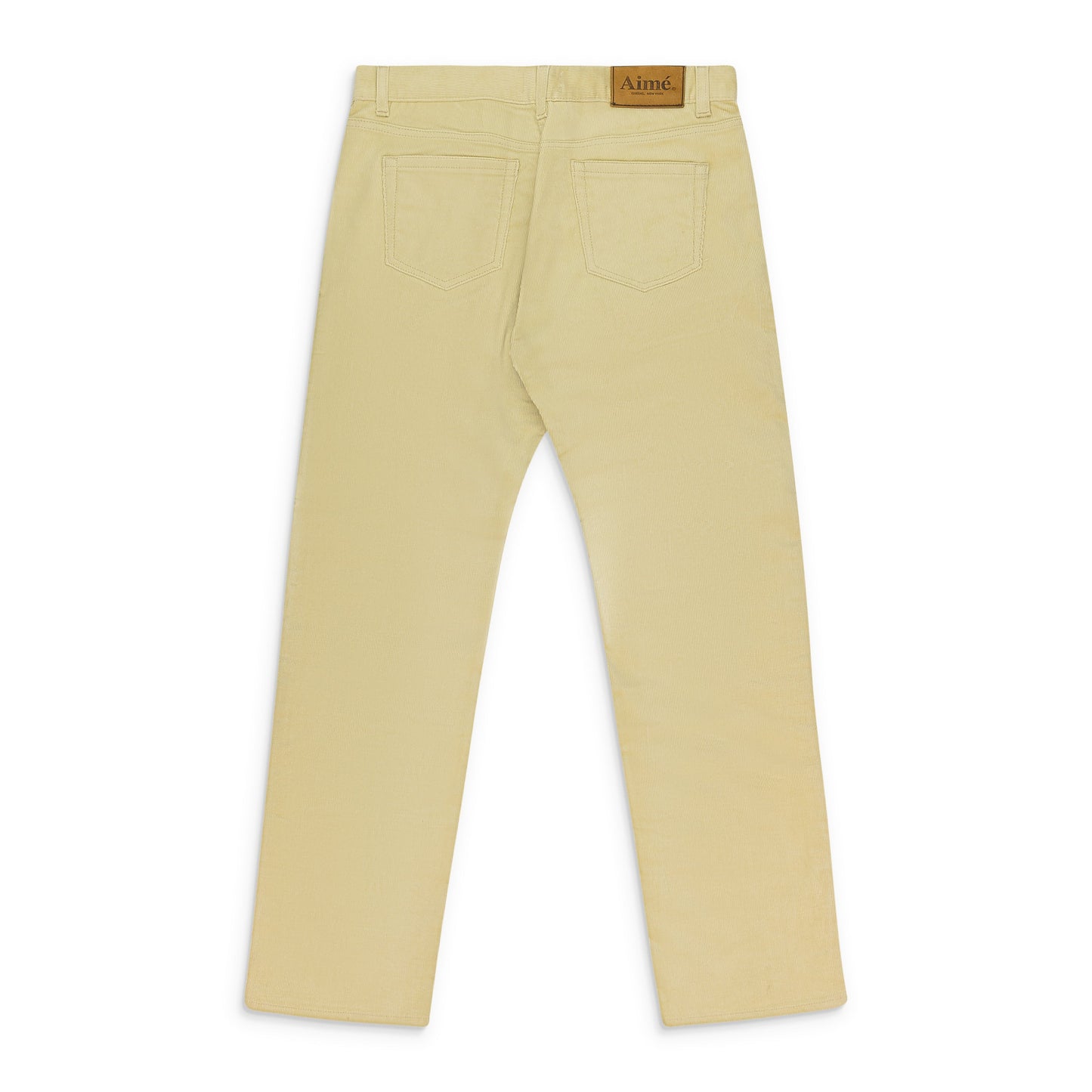 CREAM MICRO CORD RELAXED-FIT JEANS