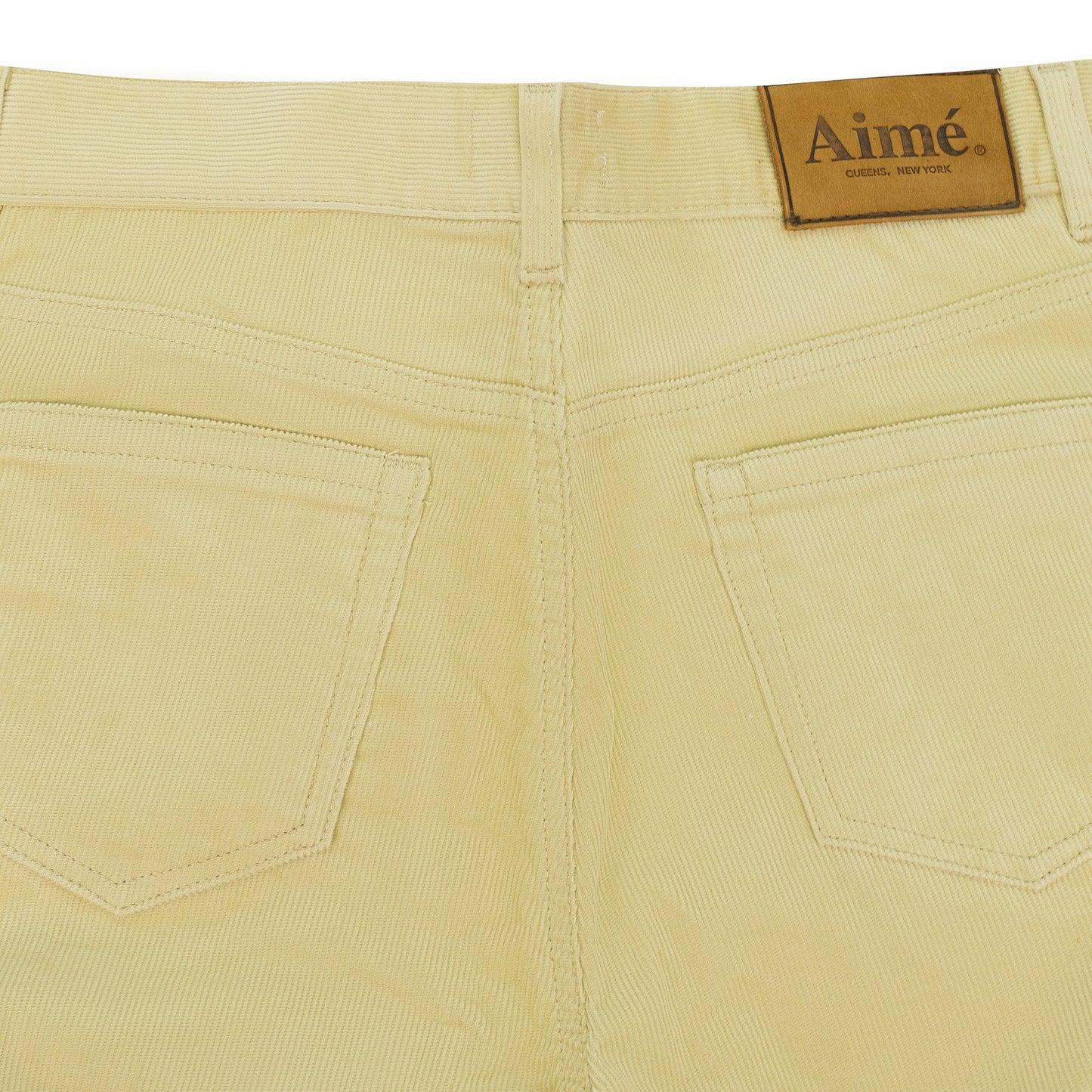 CREAM MICRO CORD RELAXED-FIT JEANS