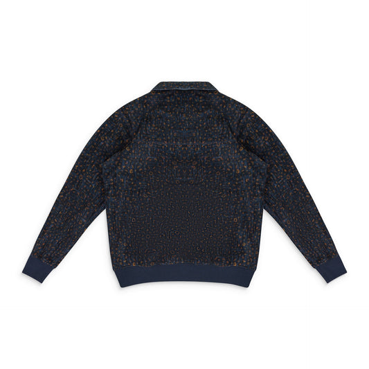 BLACK NEW BALANCE FLEECE POPOVER WORK JACKET