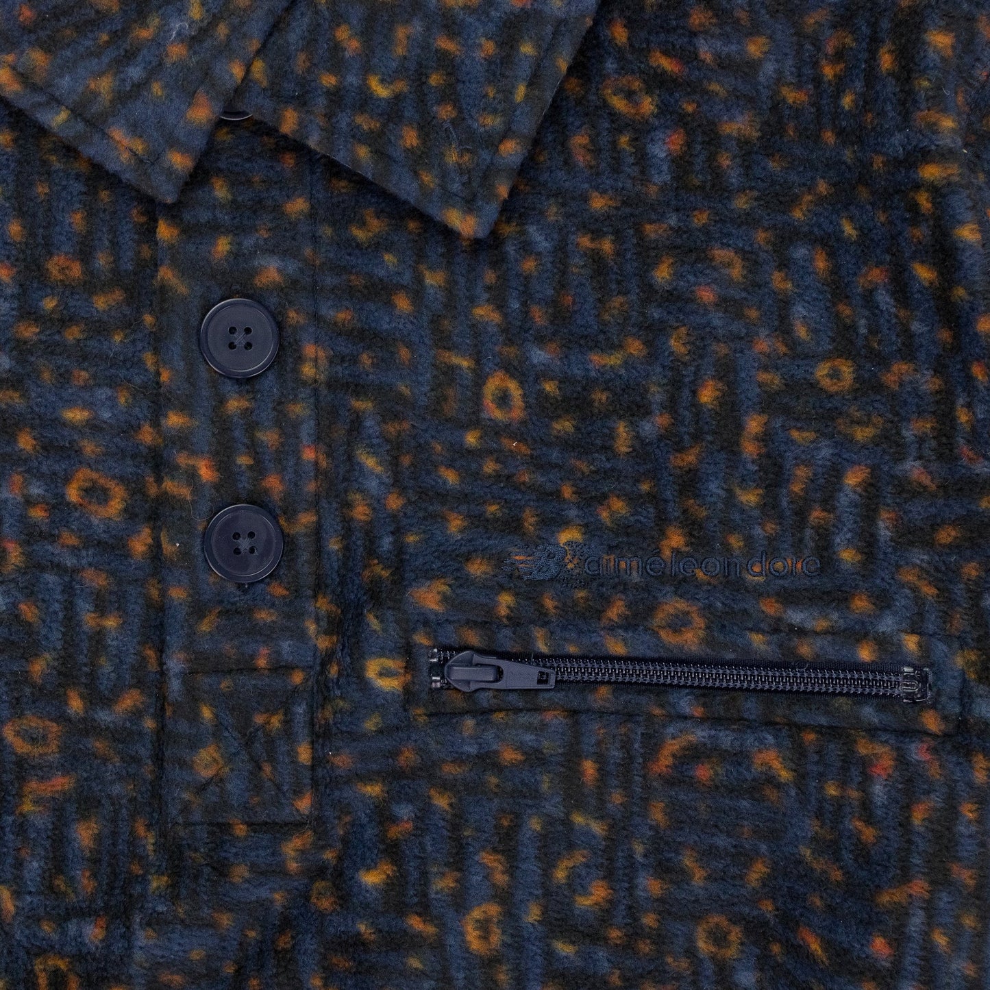 BLACK NEW BALANCE FLEECE POPOVER WORK JACKET