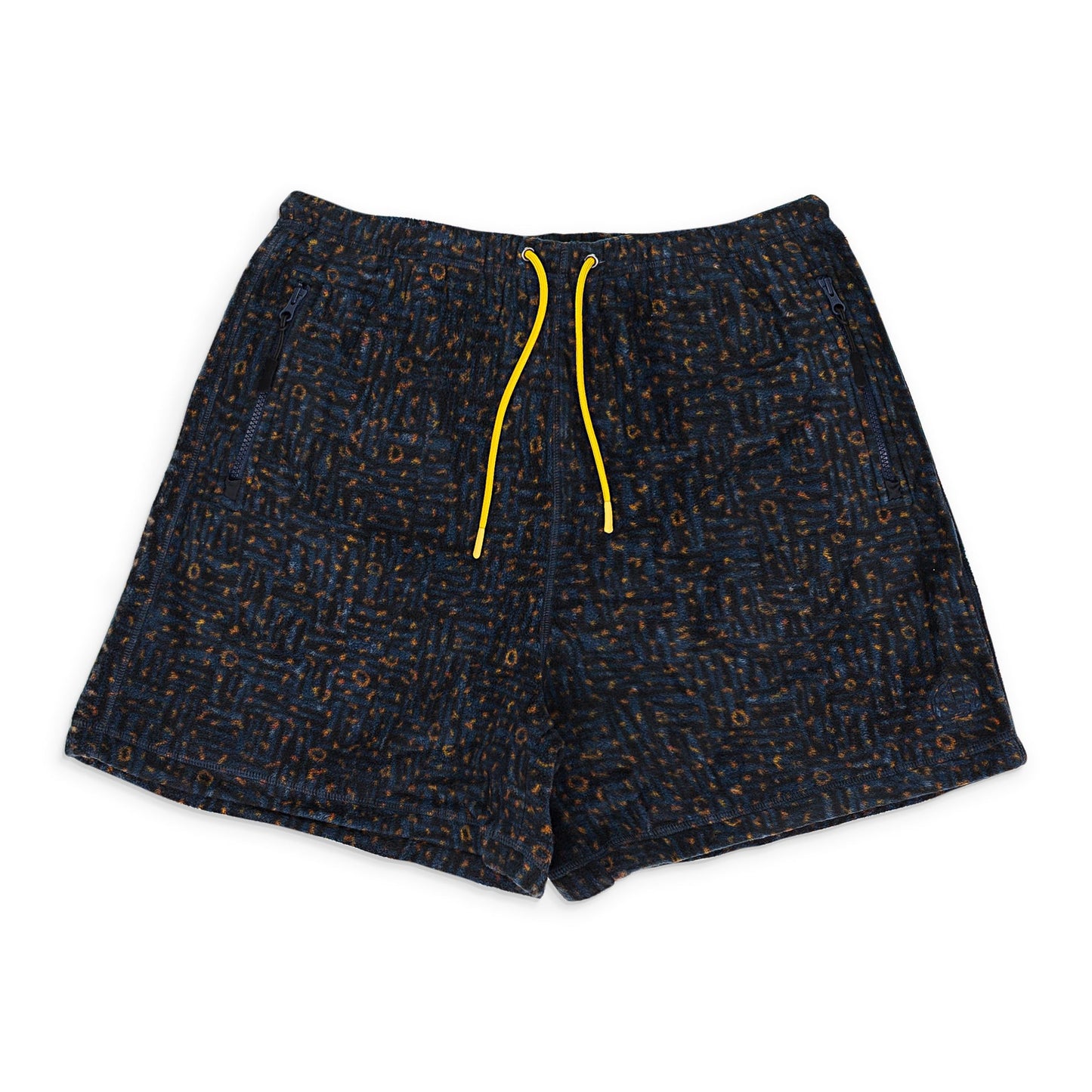 BLACK NEW BALANCE PRINTED FLEECE SHORTS