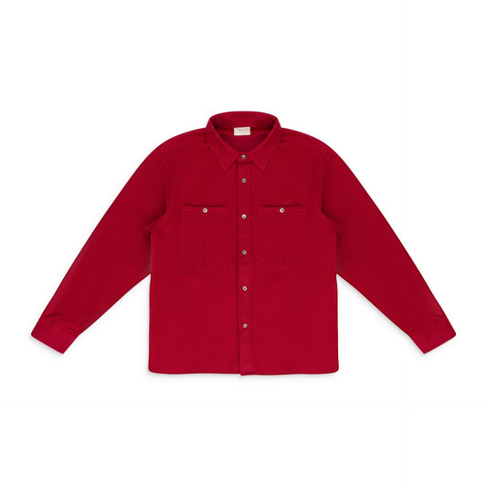 RED CASHMERE FIELD SHIRT