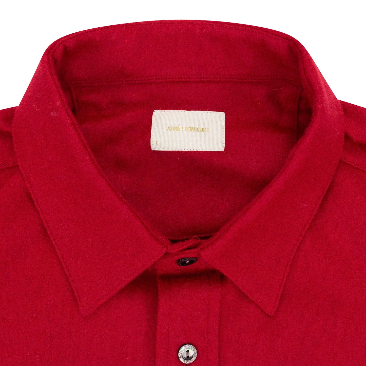 RED CASHMERE FIELD SHIRT