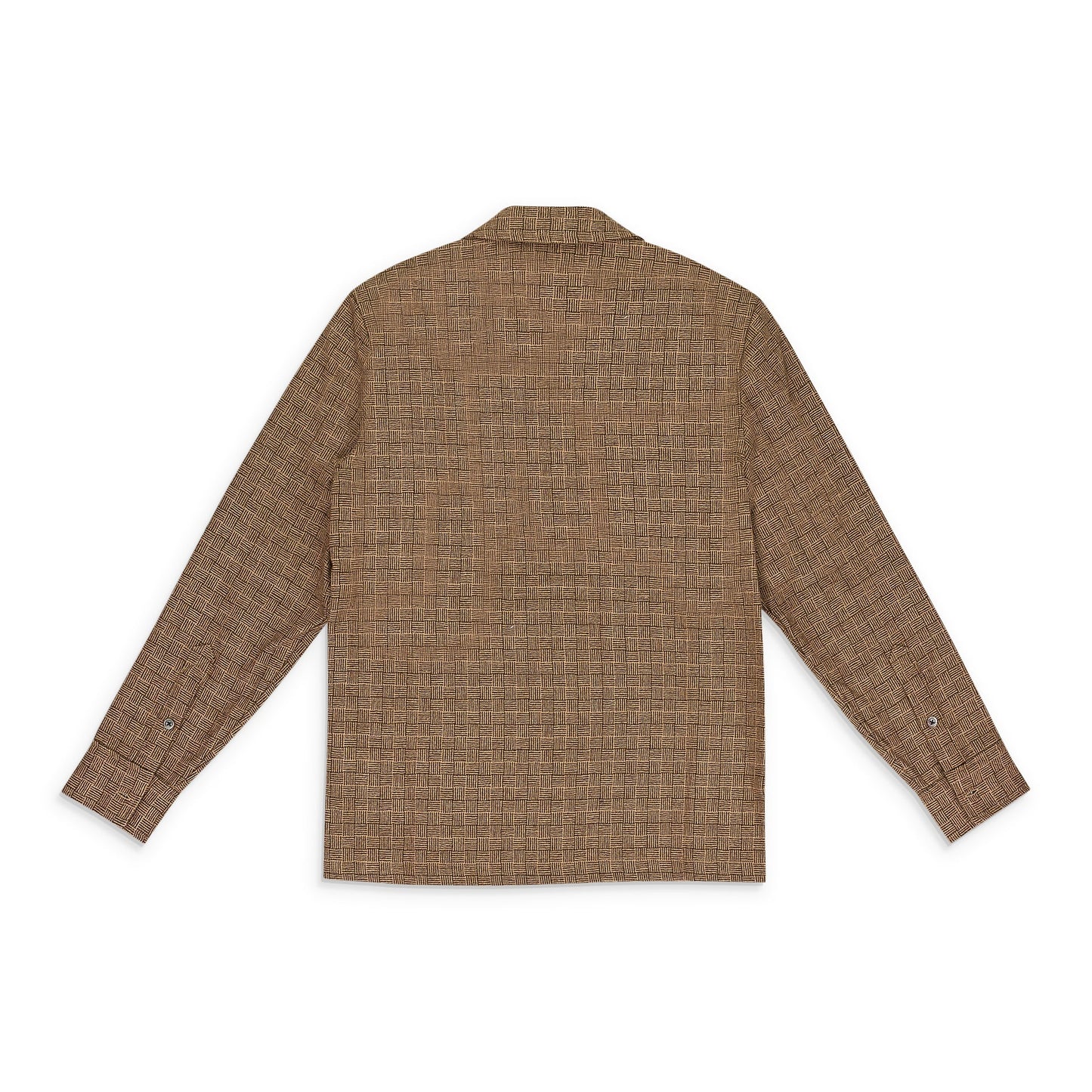 BROWN JACQUARD BUTTON-DOWN SHIRT