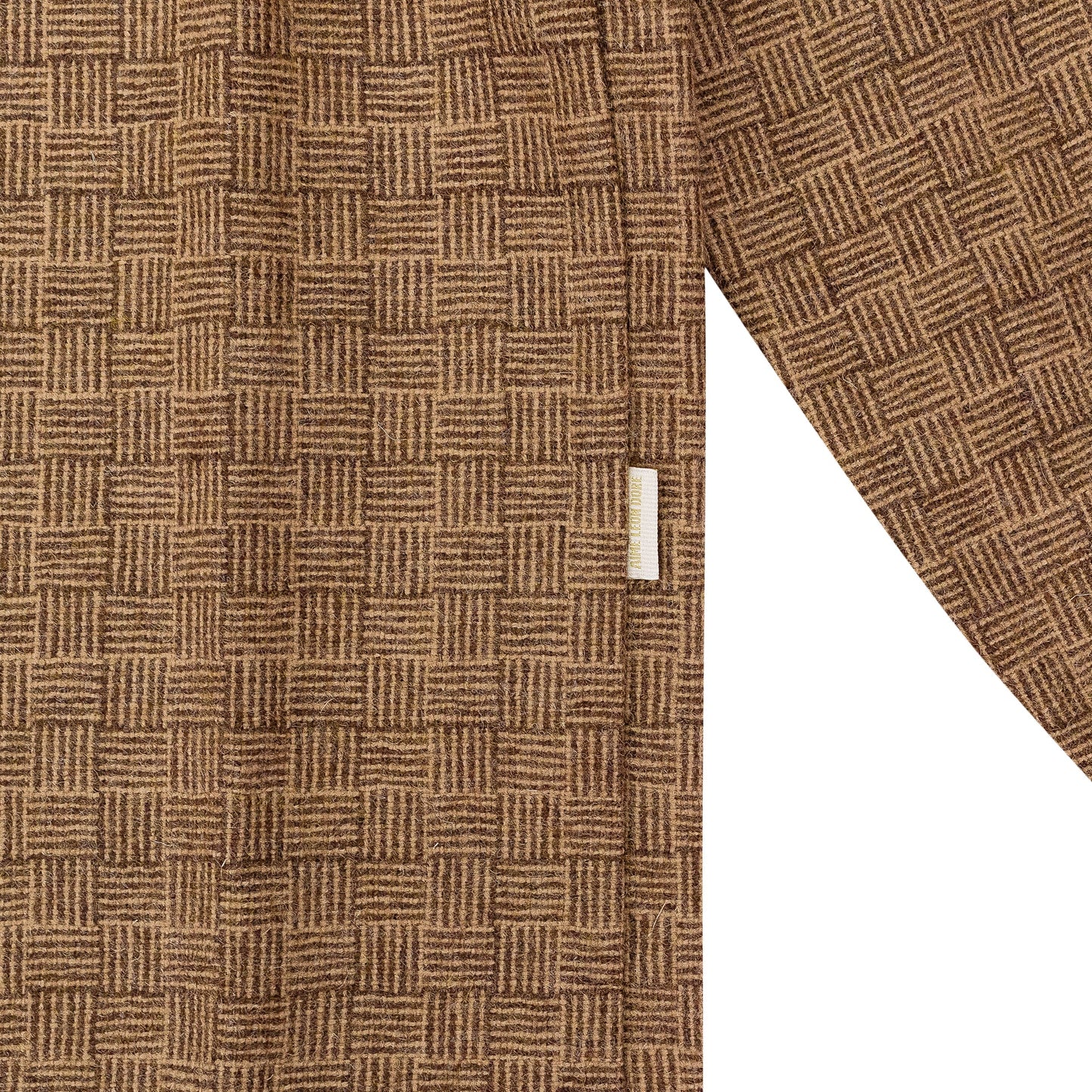 BROWN JACQUARD BUTTON-DOWN SHIRT