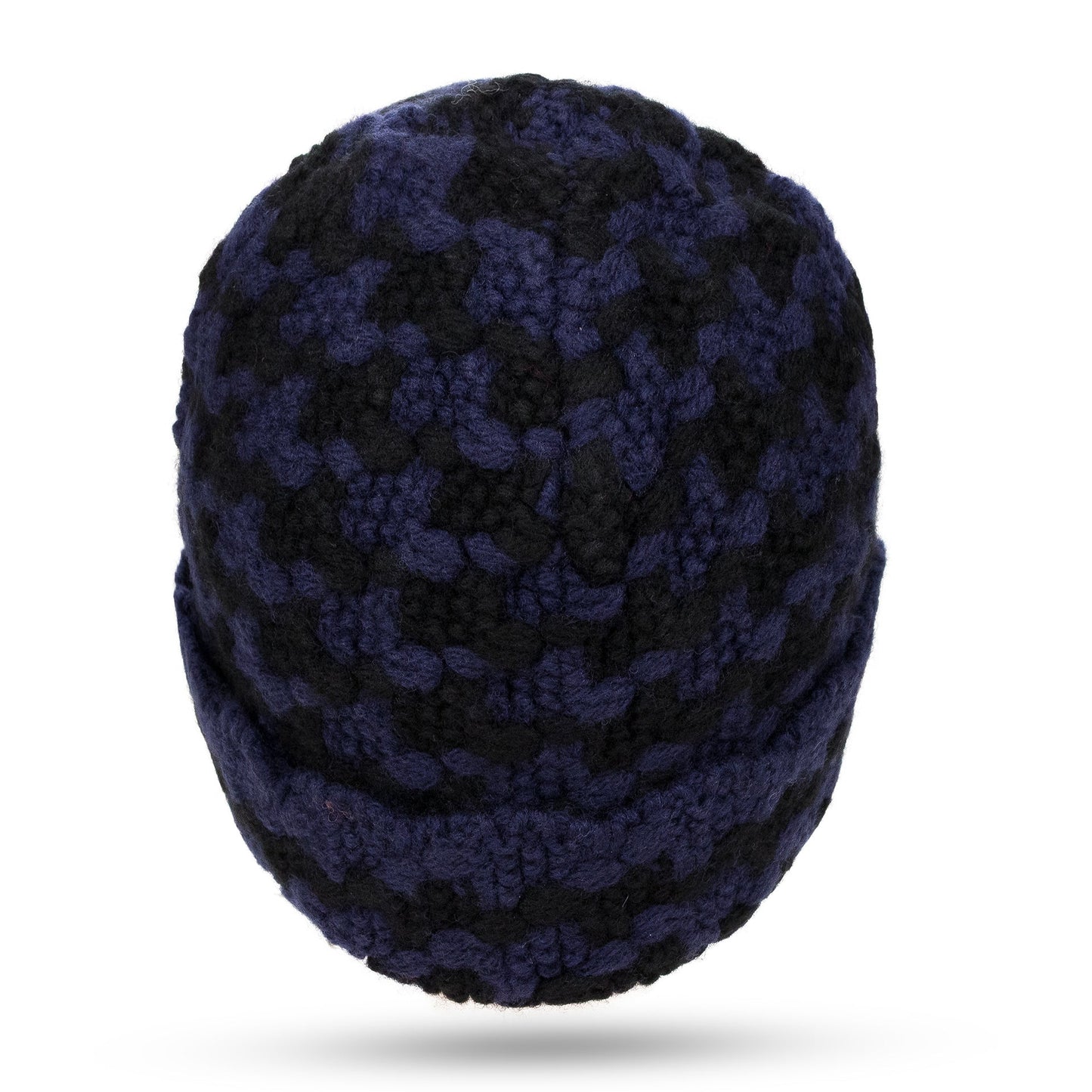 BLACK HOUNDSTOOTH BEANIE