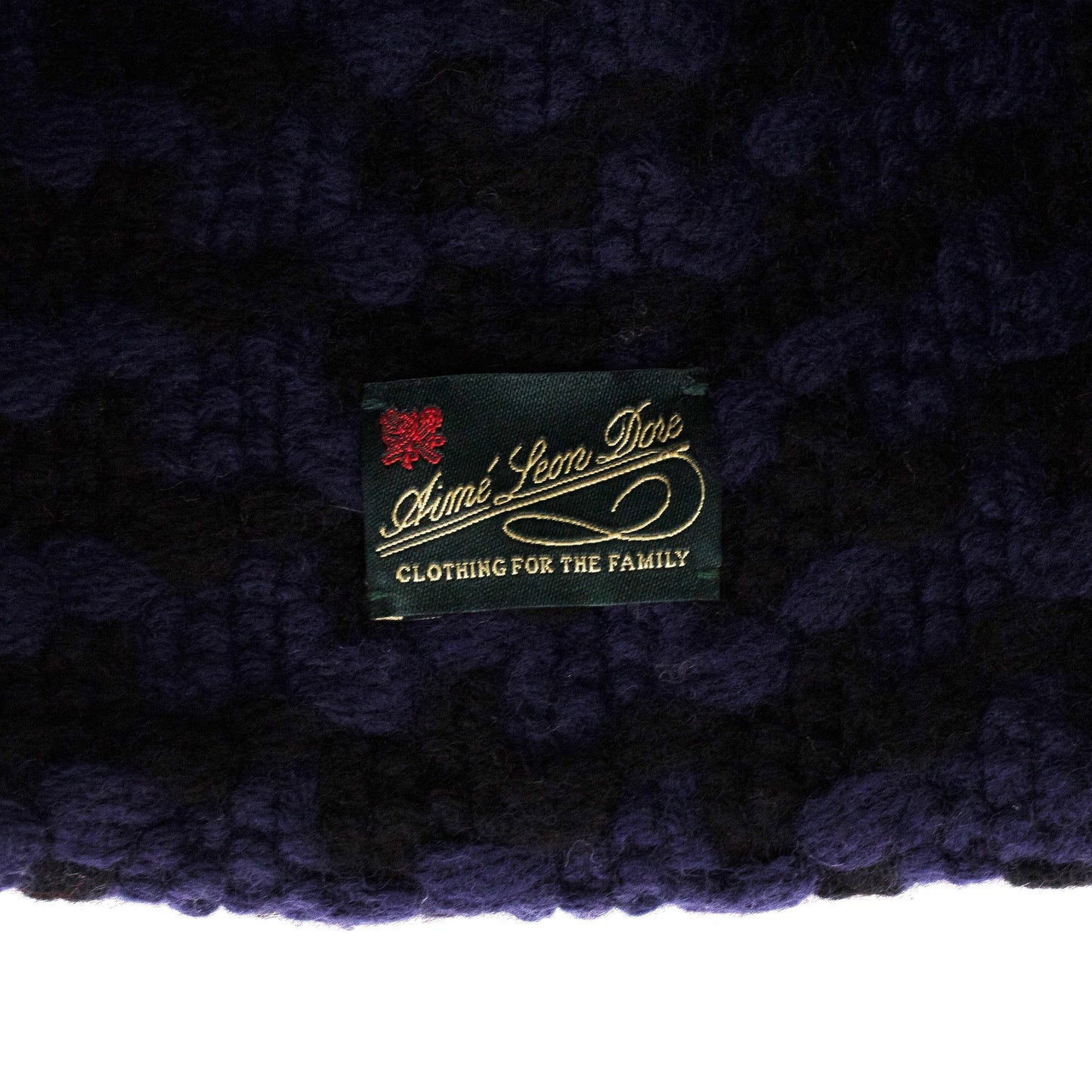 BLACK HOUNDSTOOTH BEANIE