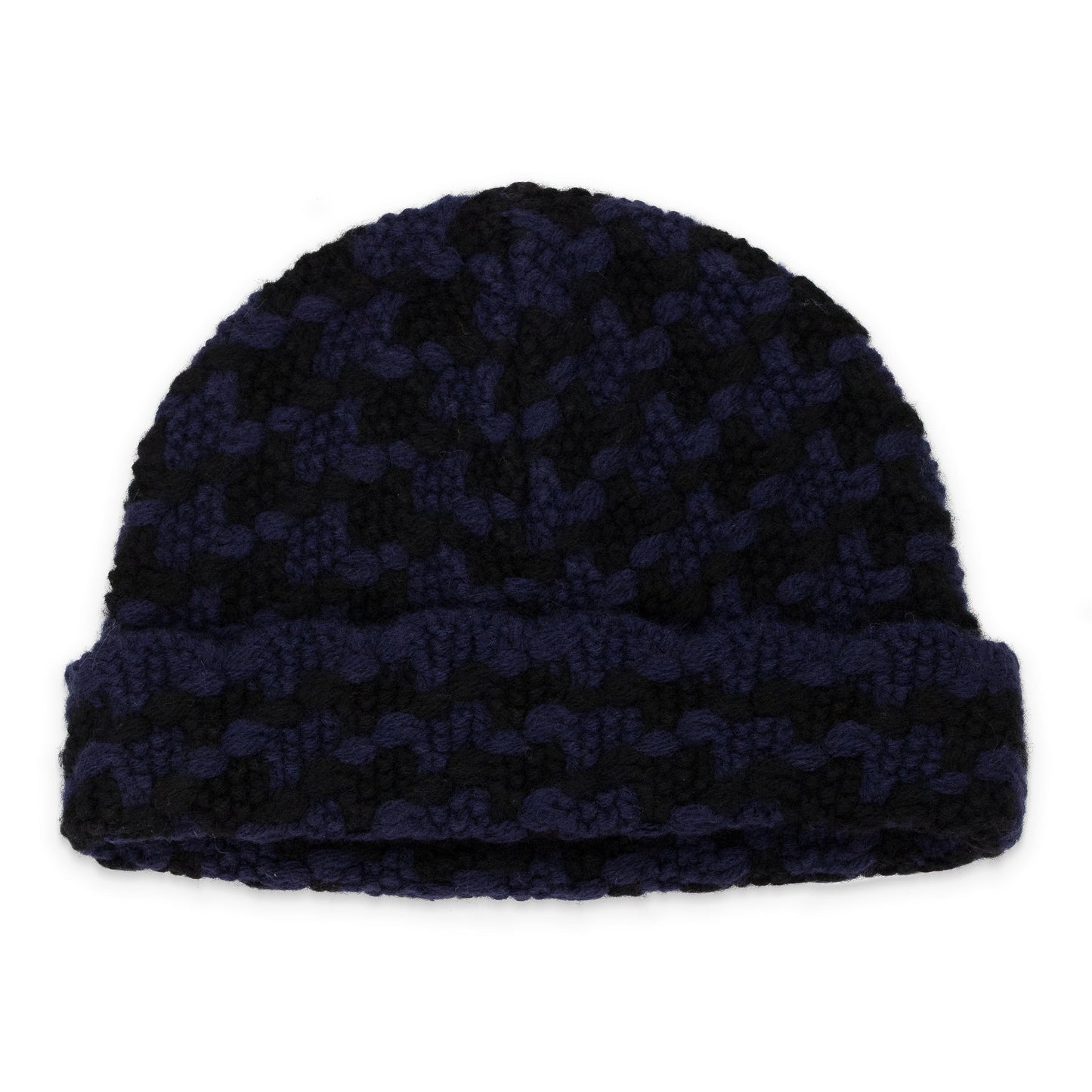 BLACK HOUNDSTOOTH BEANIE