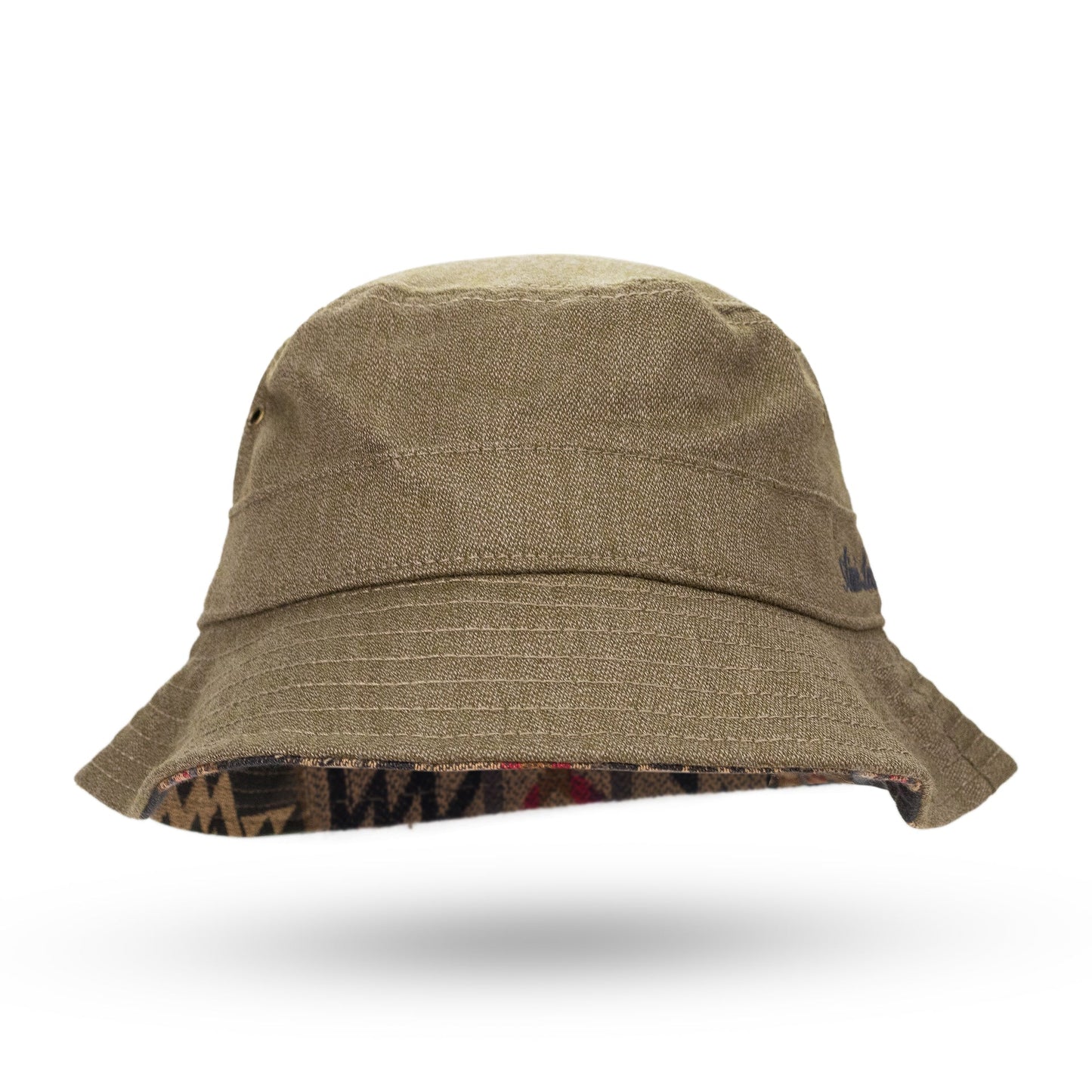 BROWN IKAT WOOL HERITAGE BUCKET HAT
