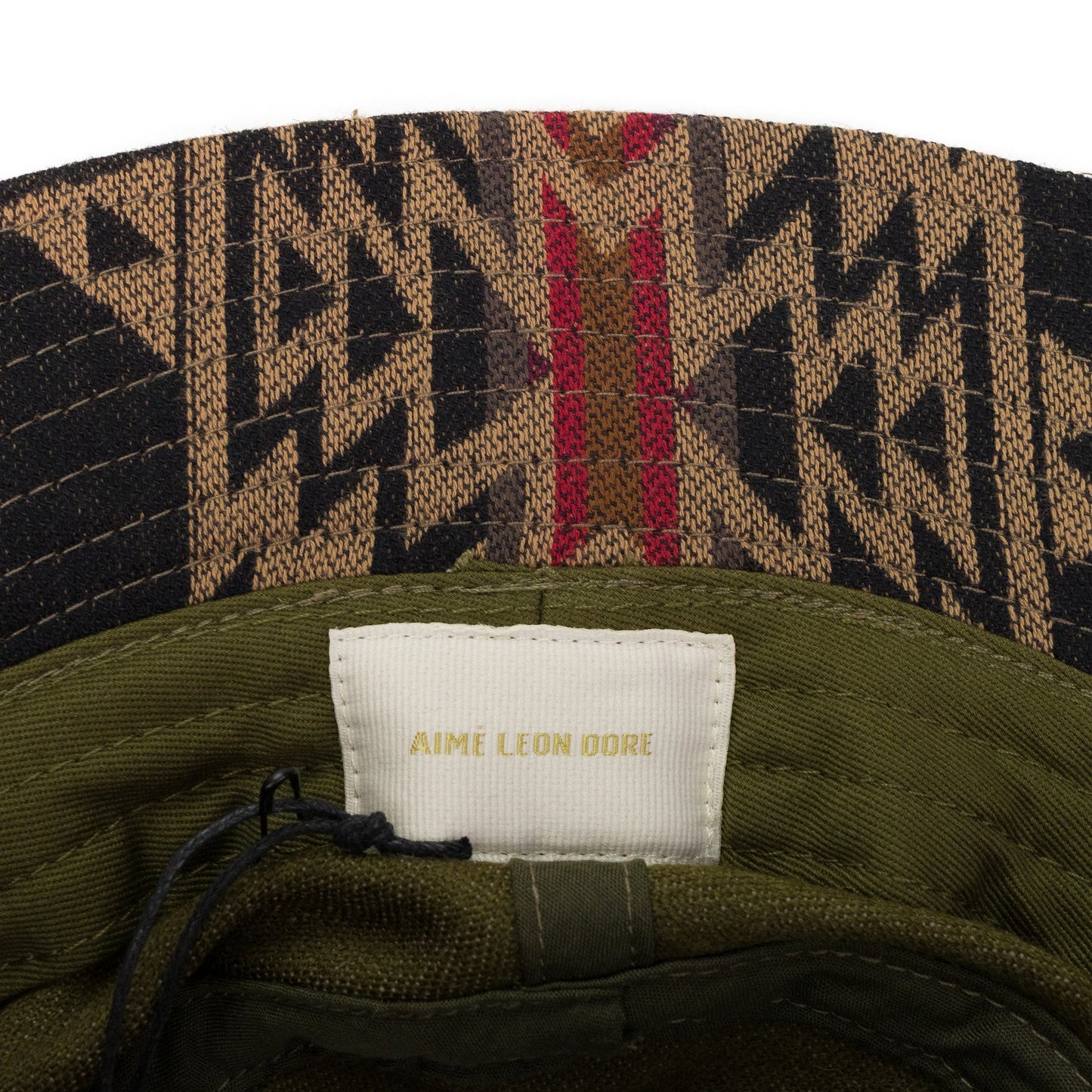 BROWN IKAT WOOL HERITAGE BUCKET HAT