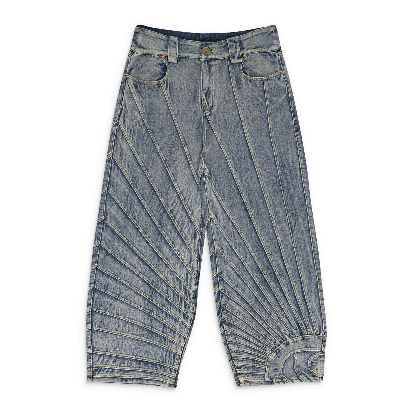 BLUE ALL SEEING STRAIGHT-FIT JEANS