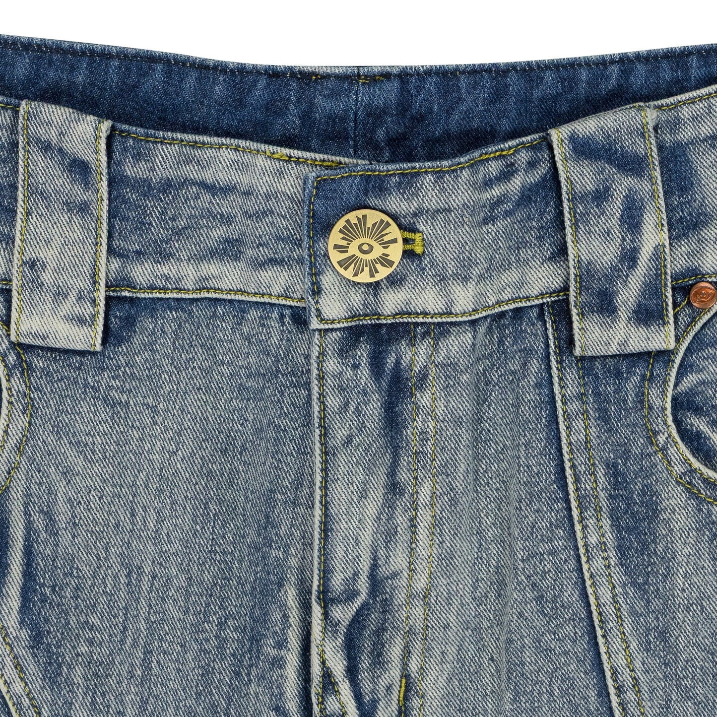 BLUE ALL SEEING STRAIGHT-FIT JEANS