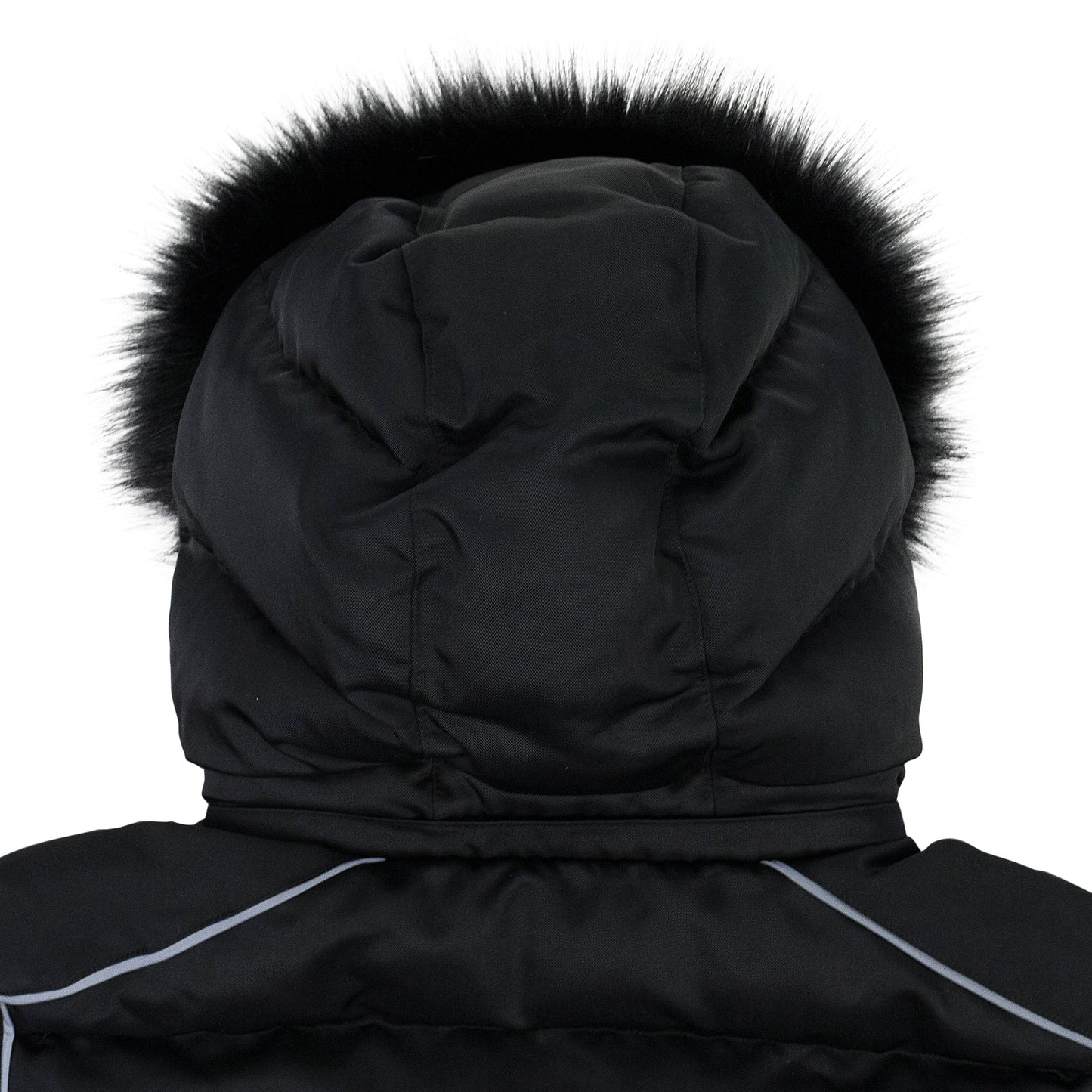 BLACK JORDAN WITH FUR HOODIE